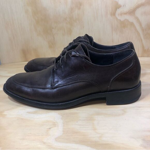 Cole Haan Brown Leather Grand OS Lace Up Oxfords Shoes Men’s Size 8 Wide - Picture 1 of 10